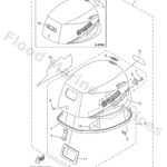 Genuine Yamaha 6CA4261A2000 - Top cowling w/o graphics - Supplied by Flood Marine