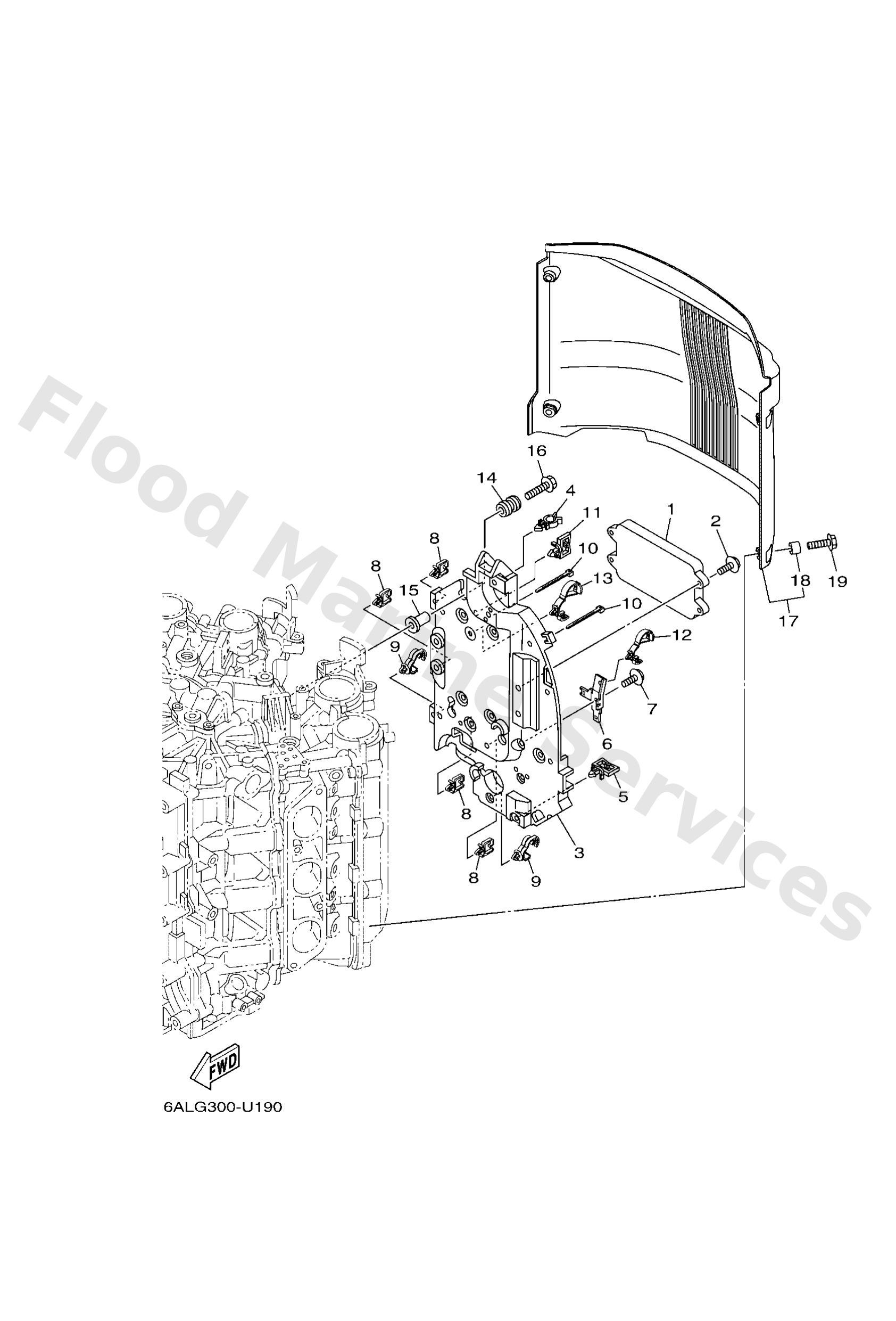 Yamaha 6AL8591A3300 Engine control unit assy