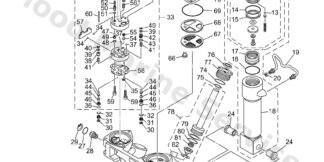 Genuine Yamaha 6MLW438000CE - Power trim & tilt assy - Supplied by Flood Marine