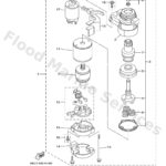 Genuine Yamaha 6BG818000100 - Starting motor assy - Supplied by Flood Marine