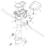 Genuine Yamaha 6EG451520000 - Cover, upper casing 2 - Supplied by Flood Marine