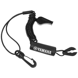 Yamaha MARSPTLNYDBK Boat lanyard w whistle, black