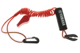 Yamaha MARSPTLNYDRD Boat lanyard w whistle, red