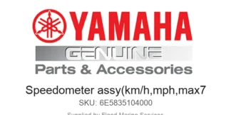 Speedometer assy(km/h,mph,max7 - Genuine Yamaha Product available at Flood Marine