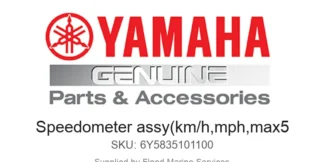Speedometer assy(km/h,mph,max5 - Genuine Yamaha Product available at Flood Marine