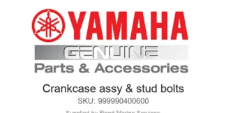 Crankcase assy & stud bolts - Genuine Yamaha Product available at Flood Marine